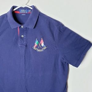 Polo Ralph Lauren Mens Size Large Navy Cross Flag